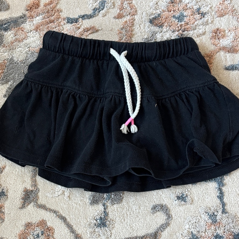 Cat & Jack Black Ruffled Skirt with Drawstring
